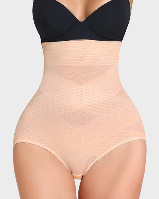 Women's High Waist Cross Design Slimming Hip Lift Body Shaper Shorts
