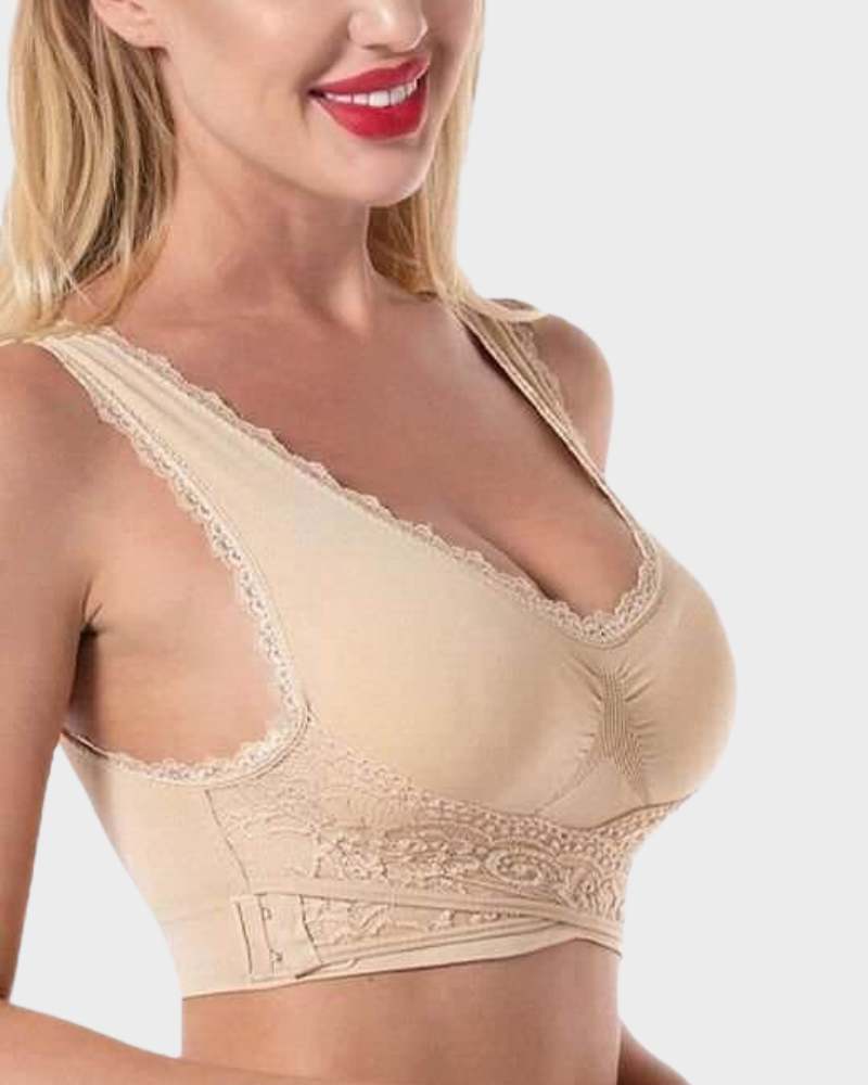 Elegant Wireless Breathable Lace Push Up Bra for Comfort and Support