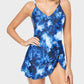 Stylish Plus Size Tummy Control One-Piece Swimsuit for Women, Slimming Fit