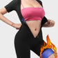 Women's Zip-Up Sweat-Inducing Fitness Bodysuit for Enhanced Bust & Waist Shaping