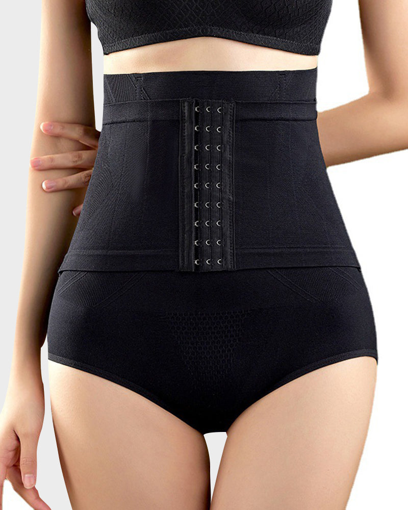 Comfortable Double-Layer High Waist Tummy Control Shaping Panty for Women