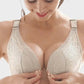 Elegant Rose Embroidery Front Closure Bra for Seamless Comfort & Support