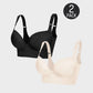 SheCurve® Ultimate Smoothing Back Push-Up Bra 2-Pack: Black & Beige Comfort