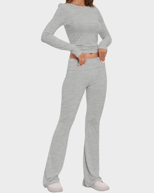 Soft Cotton Jersey Long Sleeve Lounge Set for Women, Ultimate Comfort