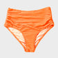 Textured Knot-Front High-Waisted Bikini Set
