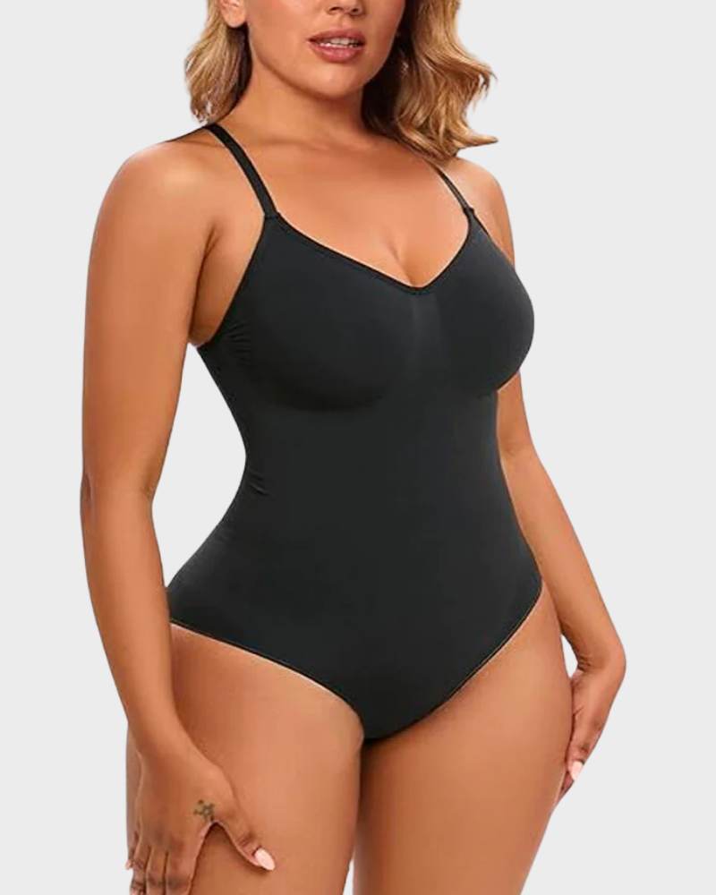 Women's Seamless Tummy Control Racerback Bodysuit Shaper for Comfortable Sculpting