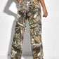 SheCurve Women's Camo Baggy Cargo Overalls: Multi-Pocket, Relaxed Fit, Durable Adventure Pants