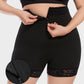 Boned High Waist Tummy Control Shaping Shorts with Zipper & Hooks