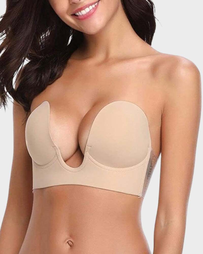 Seamless Strapless Push-Up Plunge Bra for Ultimate Support & Natural Lift