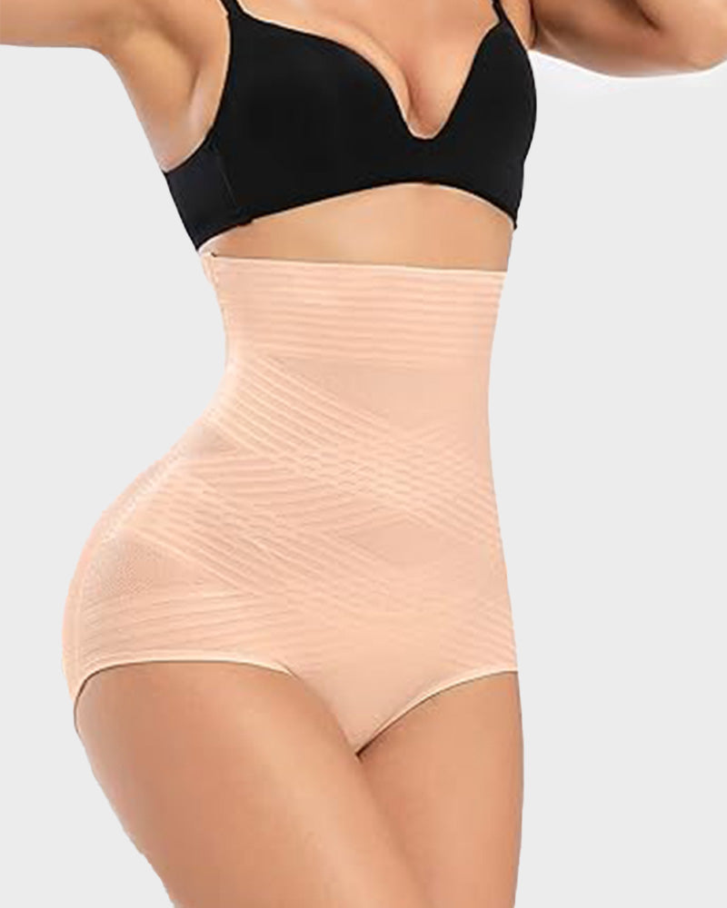 Women's High Waist Cross Design Slimming Hip Lift Body Shaper Shorts