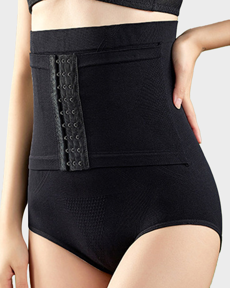 Comfortable Double-Layer High Waist Tummy Control Shaping Panty for Women