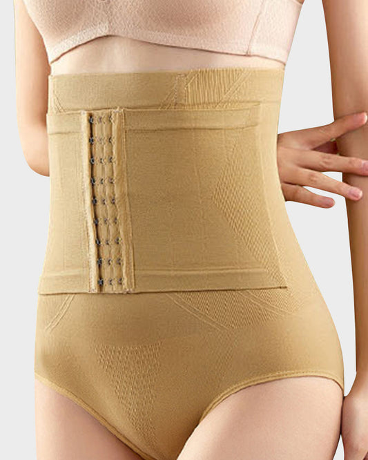 Comfortable Double-Layer High Waist Tummy Control Shaping Panty for Women