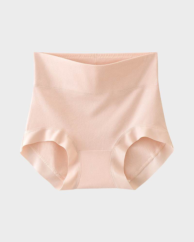 Soft High-Rise Cotton Underwear: Tummy Control, Breathable, No Ride-Up Comfort