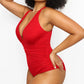 Smart Sculpt Plunge One-Piece Swimsuit with Tummy Control and Flattering Design