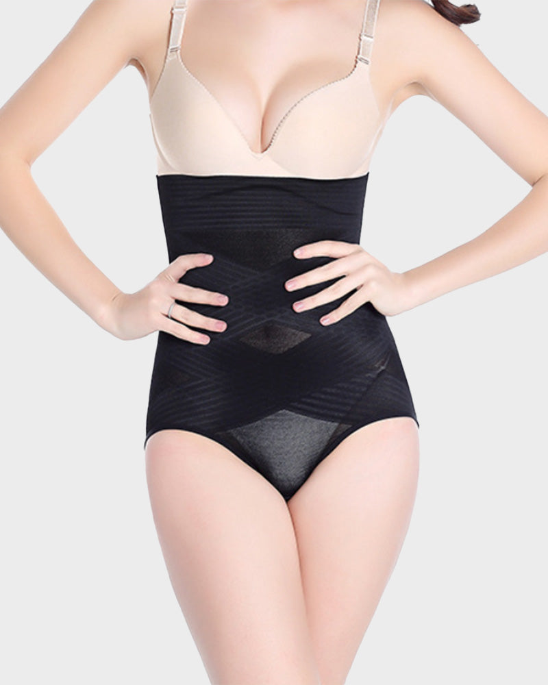 Women's High Waist Cross Design Slimming Hip Lift Body Shaper Shorts