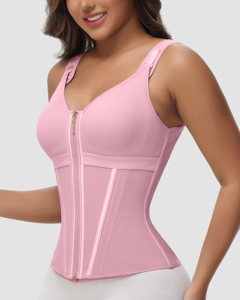Ultimate Double-Layer Tummy Control Waist Shaper Girdle with Built-in Bra