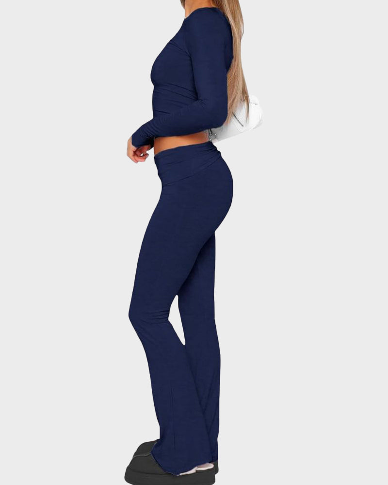 Soft Cotton Jersey Long Sleeve Lounge Set for Women, Ultimate Comfort