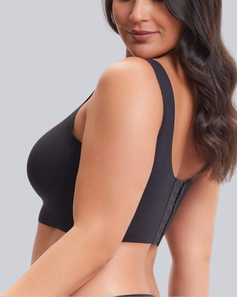 Wireless Back Smoothing V-Neck Seamless Tank Bra with Comfort Support