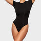 Seamless Everyday T-Shirt Bodysuit: Curve-Hugging, Tummy Control Shapewear for Women