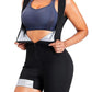 Women's Zip-Up Sauna Shapewear Bodysuit for Enhanced Sweat & Slimming