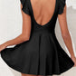 Elegant Ruffle Sleeve Cross Front Swimsuit Dress - Versatile Beach Pool Wear