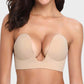 Seamless Strapless Push-Up Plunge Bra for Ultimate Support & Natural Lift