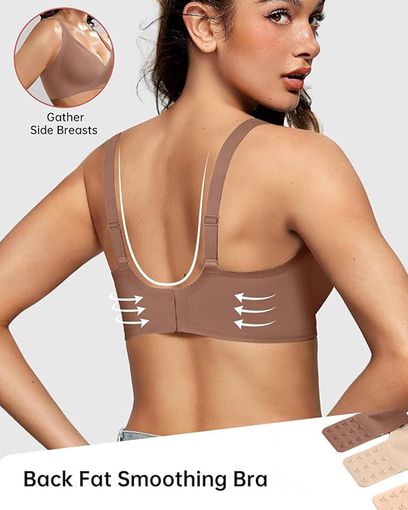 Comfortable Seamless Deep V Wireless Push-Up Bra for Ultimate Support