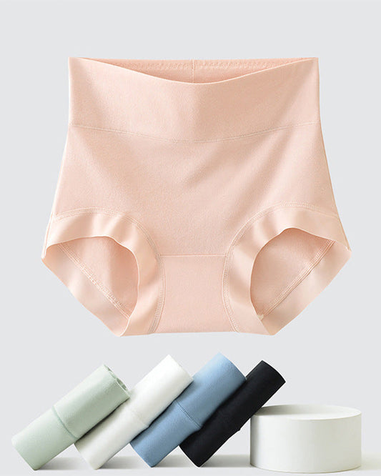 Soft High-Rise Cotton Underwear: Tummy Control, Breathable, No Ride-Up Comfort