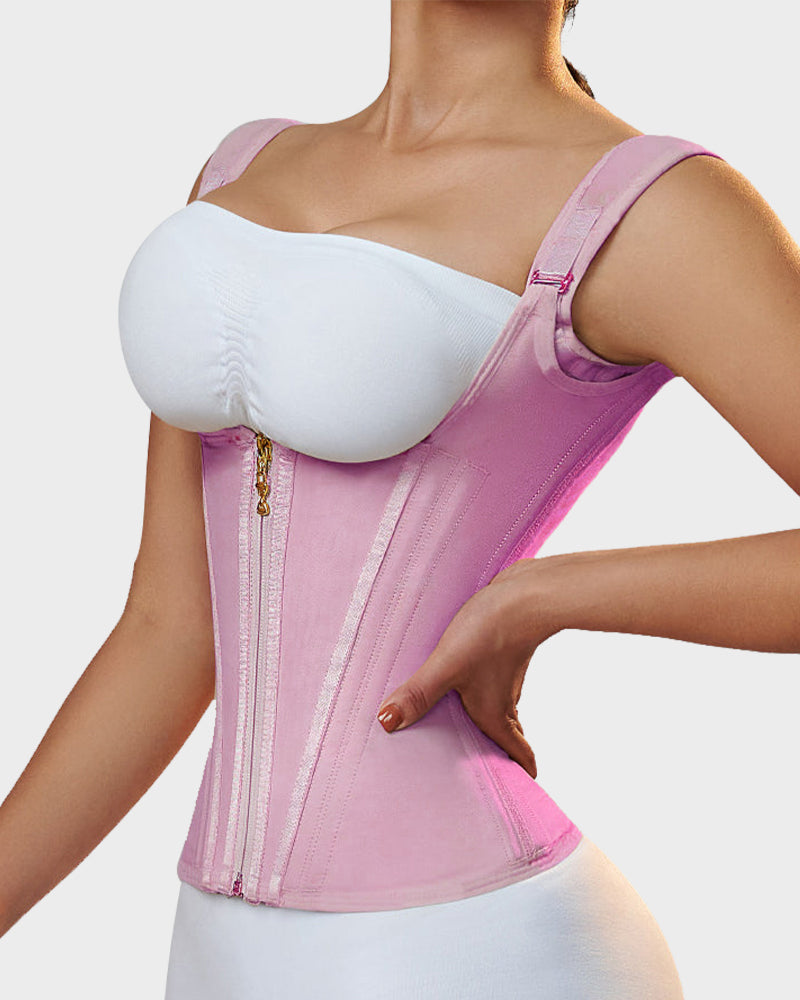 SheCurve Double Waistband Corset Vest Trainer: Instant Hourglass Shape, Posture Support