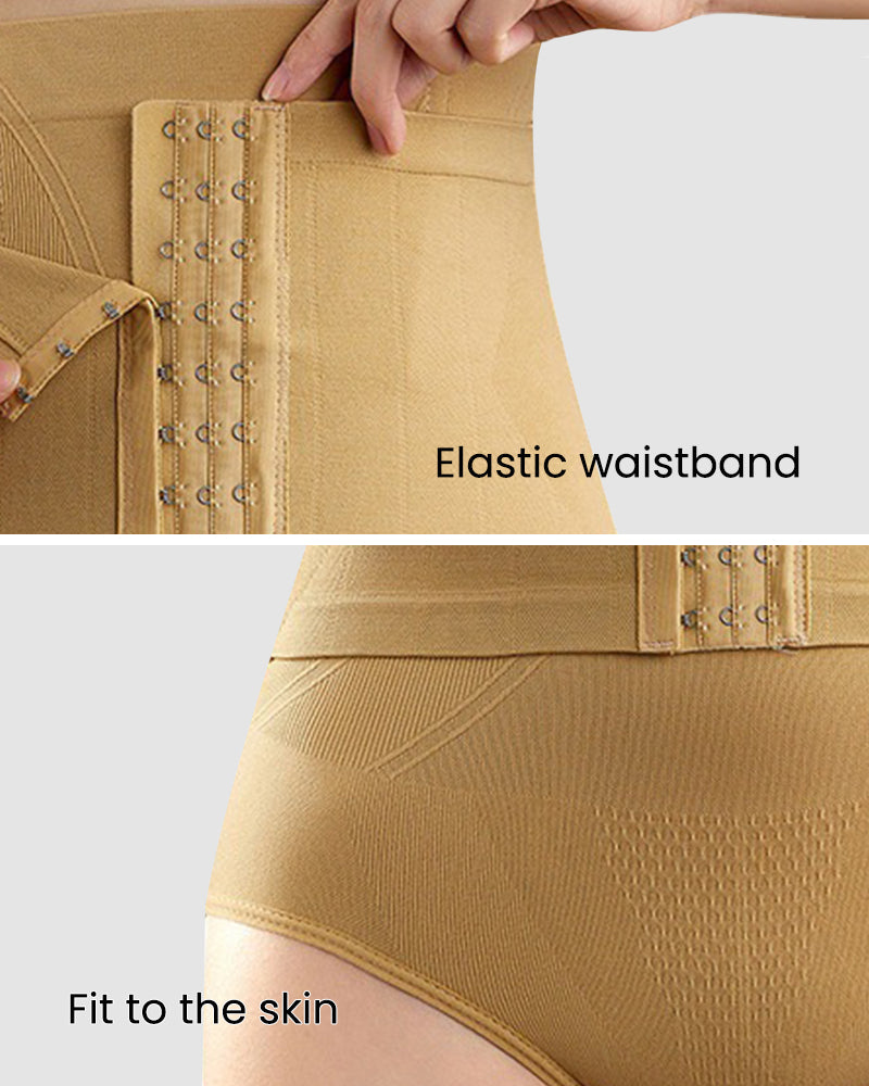 Comfortable Double-Layer High Waist Tummy Control Shaping Panty for Women