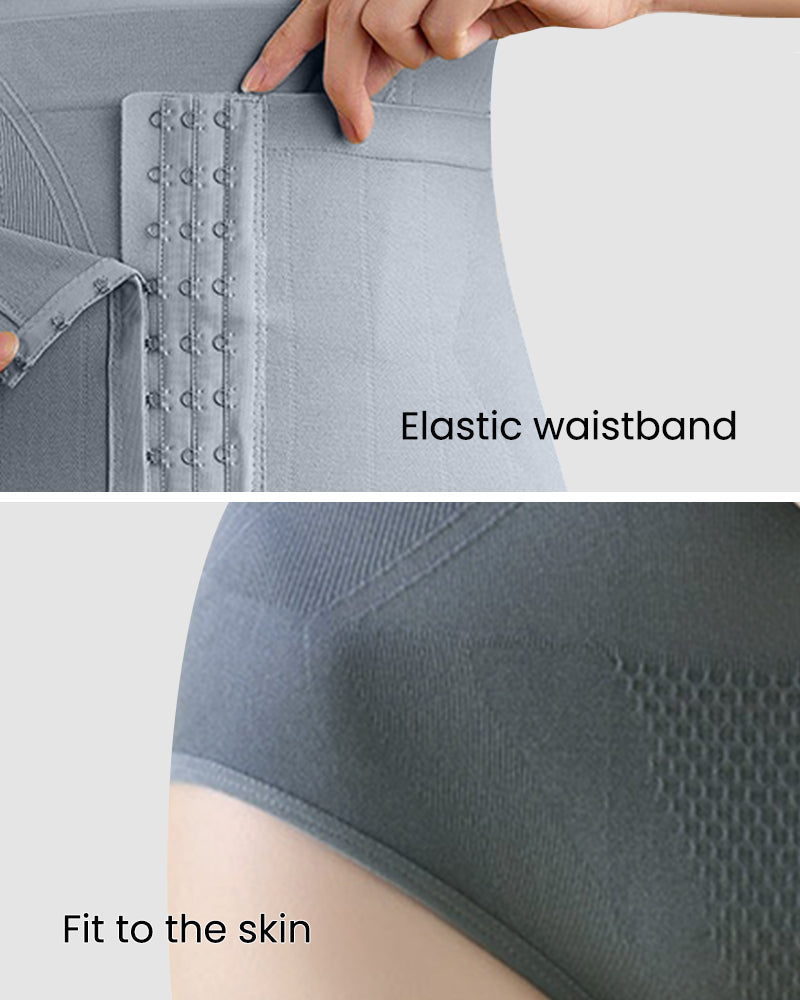 Comfortable Double-Layer High Waist Tummy Control Shaping Panty for Women
