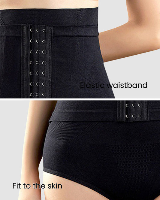 Comfortable Double-Layer High Waist Tummy Control Shaping Panty for Women
