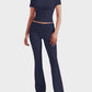Women's Ultra-Soft 2-Piece Stretch Lounge Set: Comfy Top & Flare Pants