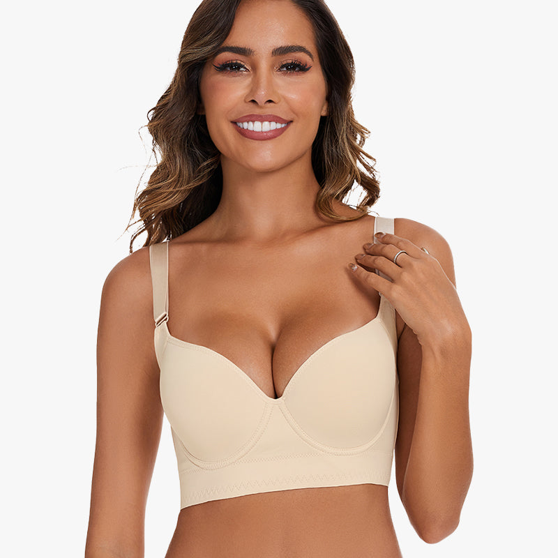 SheCurve® Seamless Wireless Full-Coverage Back Smoothing Bra 2-Pack for Women