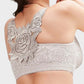 Elegant Rose Embroidery Front Closure Bra for Seamless Comfort & Support