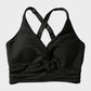 Textured Knot-Front High-Waisted Bikini Set