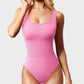 Comfortable Seamless Wide Strap Backless Thong Bodysuit for Body Sculpting
