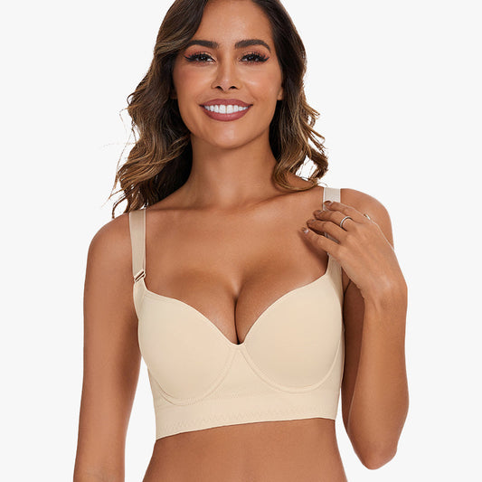 SheCurve® Ultimate Comfort Push-Up Back Smoothing Bra 2-Pack - Seamless Wireless Support