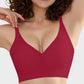 Wireless V-Neck Luxe Bra with Anti-Sagging Jelly Lift and 3D Molded Cups