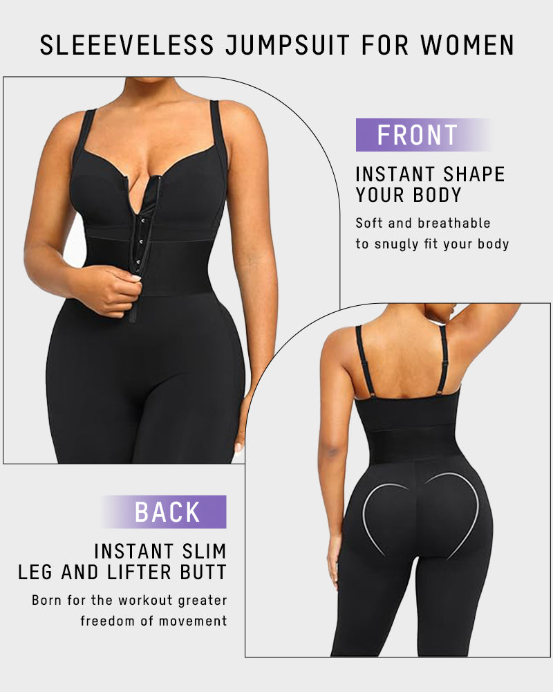 Sleek Athletic Bodycon Shapewear Romper: Effortless Style & Comfort Built-In