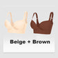 SheCurve Full-Coverage Back Smoothing Push-Up Bra 2-Pack: Brown Beige Set