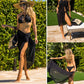 Elegant Sheer Side Tie Midi Sarong Swimsuit Cover-Up for Beach & Pool