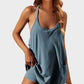 Casual Sleeveless Mini Dress With Built-In Shorts