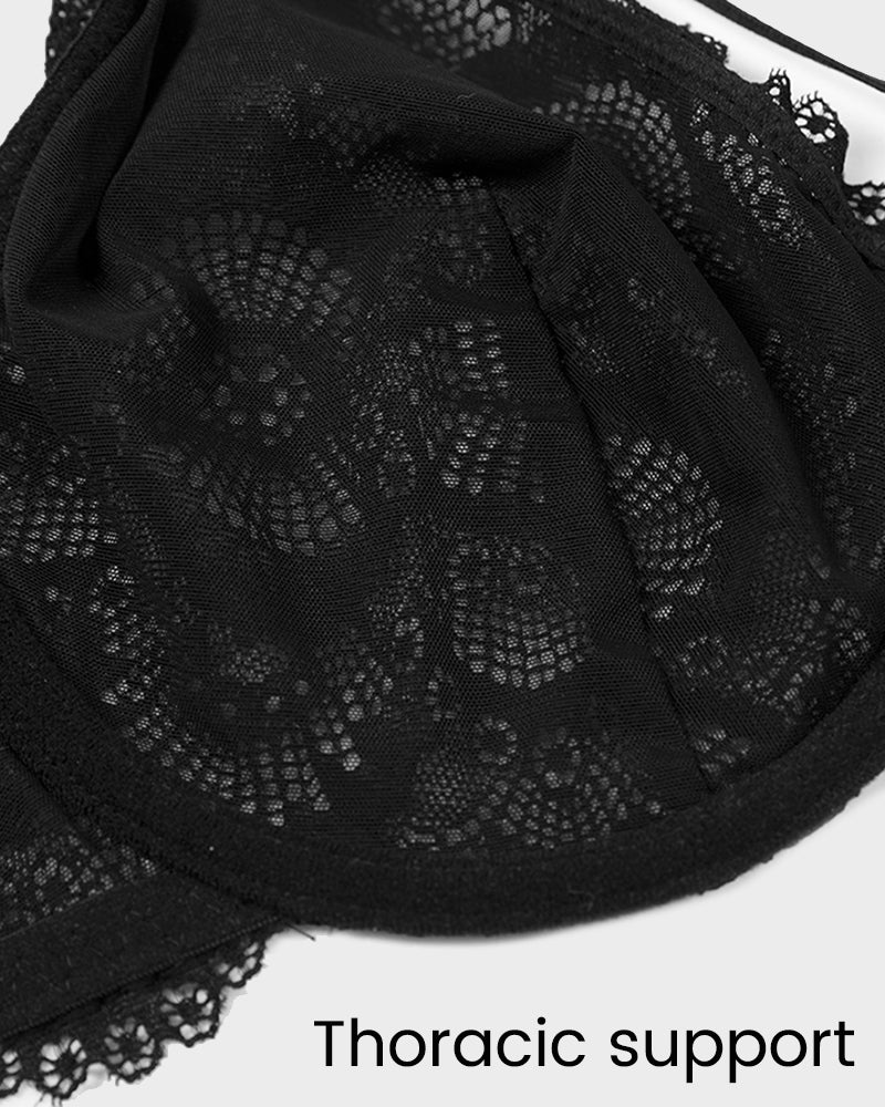 Elegant Non-Padded Lace Strappy Push-Up Bra: Comfortable, Supportive, and Sexy Lingerie