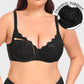 Luxurious Black Lace Plunge Push-Up Bra for Ultimate Comfort & Lift