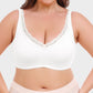Comfortable Full Coverage Lace Trim Minimizer Bra - Everyday Wireless Support