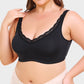 Comfortable Full Coverage Lace Trim Minimizer Bra - Everyday Wireless Support