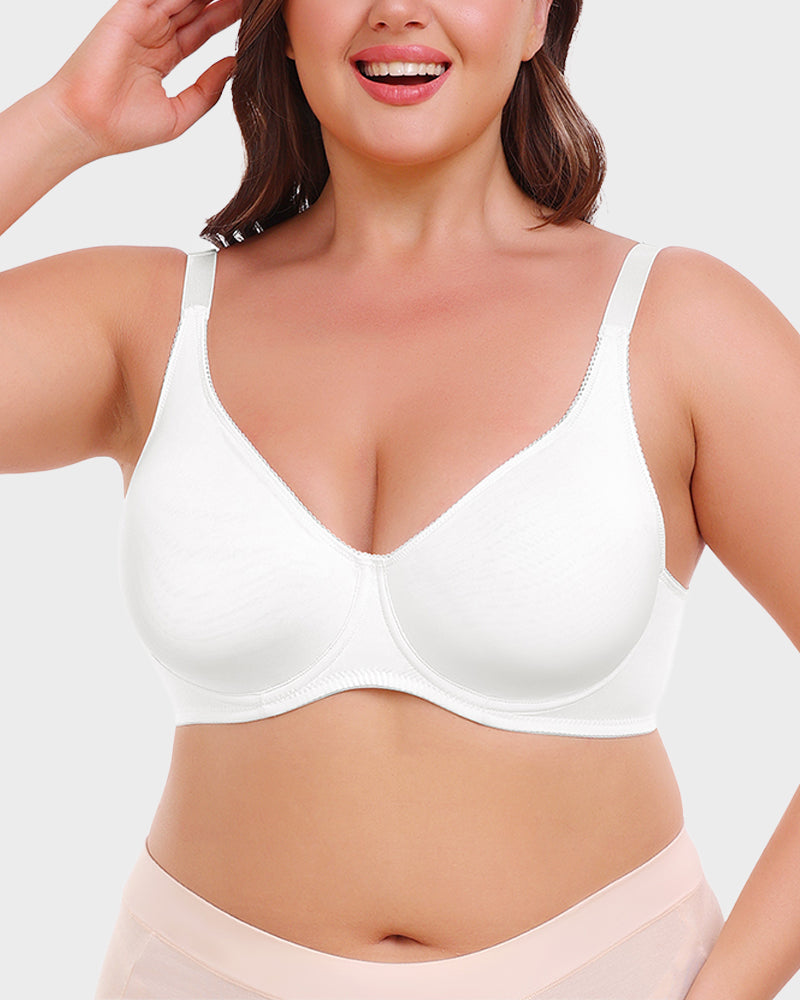 SheCurve® Seamless Comfort Everyday T-Shirt Bra - Wireless Support, Smooth Look