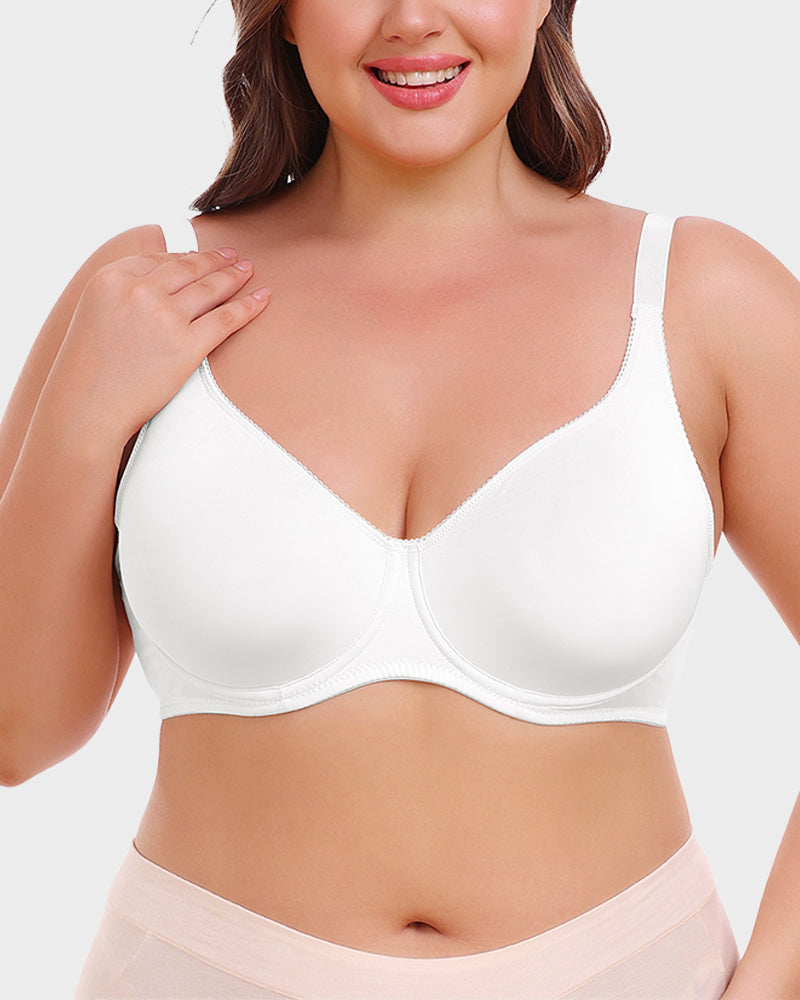 SheCurve® Seamless Comfort Everyday T-Shirt Bra - Wireless Support, Smooth Look