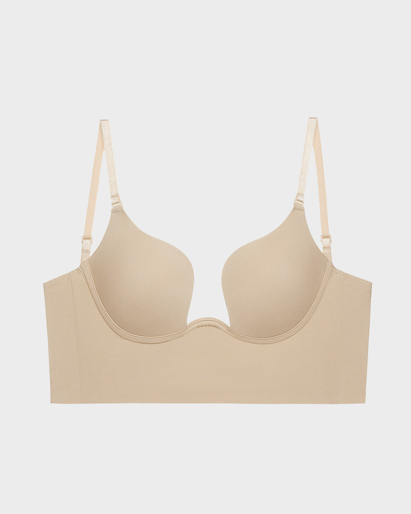 Invisible Deep Plunge U-Shaped Backless Bra for Low Cut Outfits
